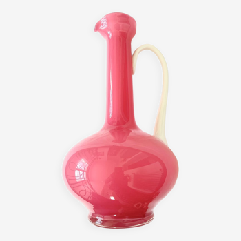 Vintage glass vase of Venice pink