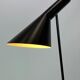 Black table lamp designed by Arne Jacobsen and manufactured by Louis Poulsen