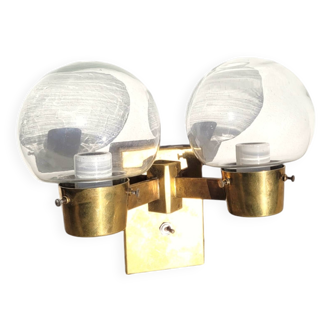 Lampe d'applique ancienne en laiton