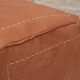 Brown Moroccan square pouf wood