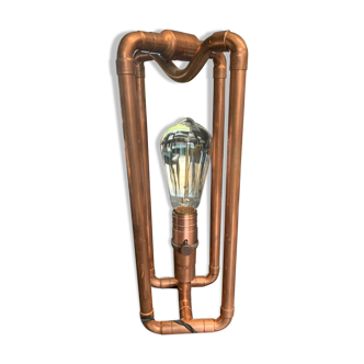 Table lamp copper pipes