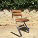Set de 4 chaises acier chromé et velours