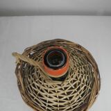 Vintage rattan wicker bottle