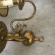 Pair of Dutch brass wall light
