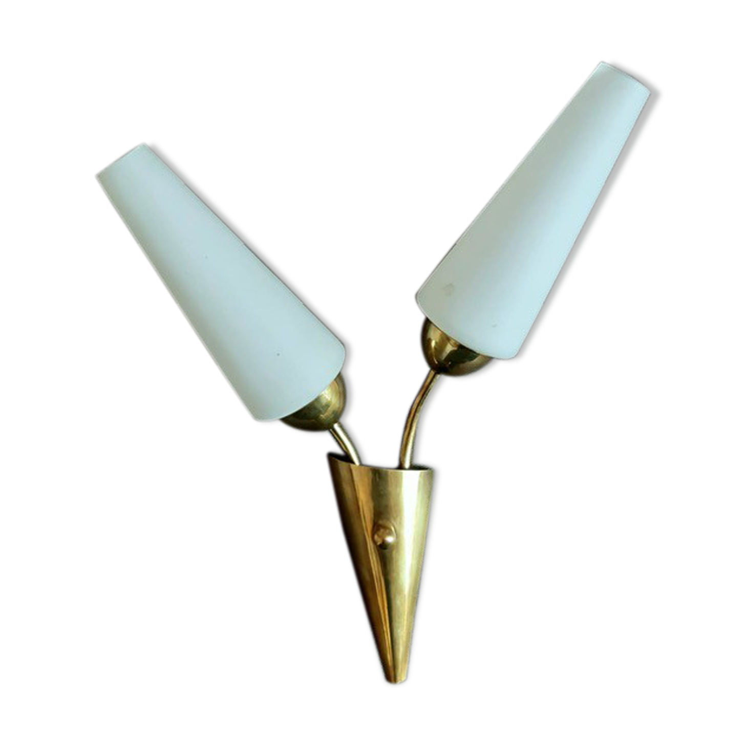 Apply Double Vintage An. 60 Tulip Mid-Century Modern Sconces