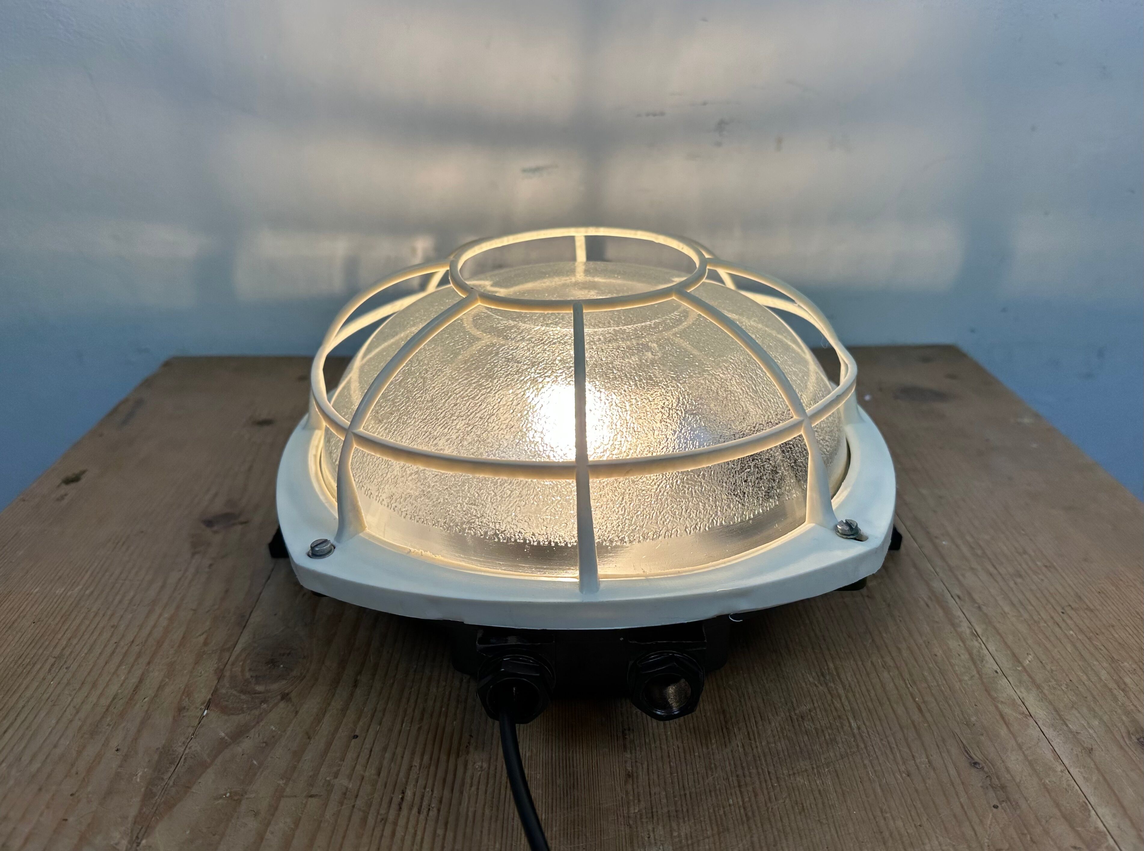 Industrial bakelite wall or ceiling light from Elektrosvit, 1980s