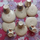 6 Creil and Montereau Choisy-le-Roi cups, Antibes model