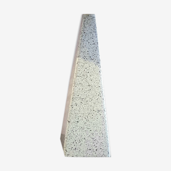 Pied de lampe en porcelaine de Bruxelles motif terrazzo vintage des années 70