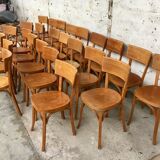 Set of 25 chairs Bistro Baumann bentwood year 1950 / 1960. vintage