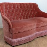 Toad sofa in old pink velvet