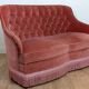 Toad sofa in old pink velvet
