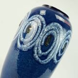 scheurich floor VASE blue with white swirl pattern fat lava model no.546-41