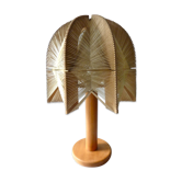 Lampe scandinave en bois et fils des années 60