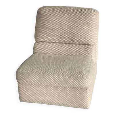 Fauteuil en tissu lainé marque Swann