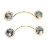 Coat rack, pair of patère design 1960