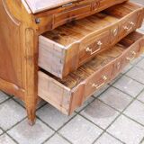 Louis xv period transitional walnut slant-front desk from the louis xvi era, 18th century