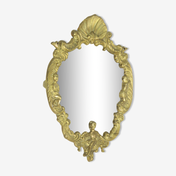 Mirror in a brass frame, 1960s