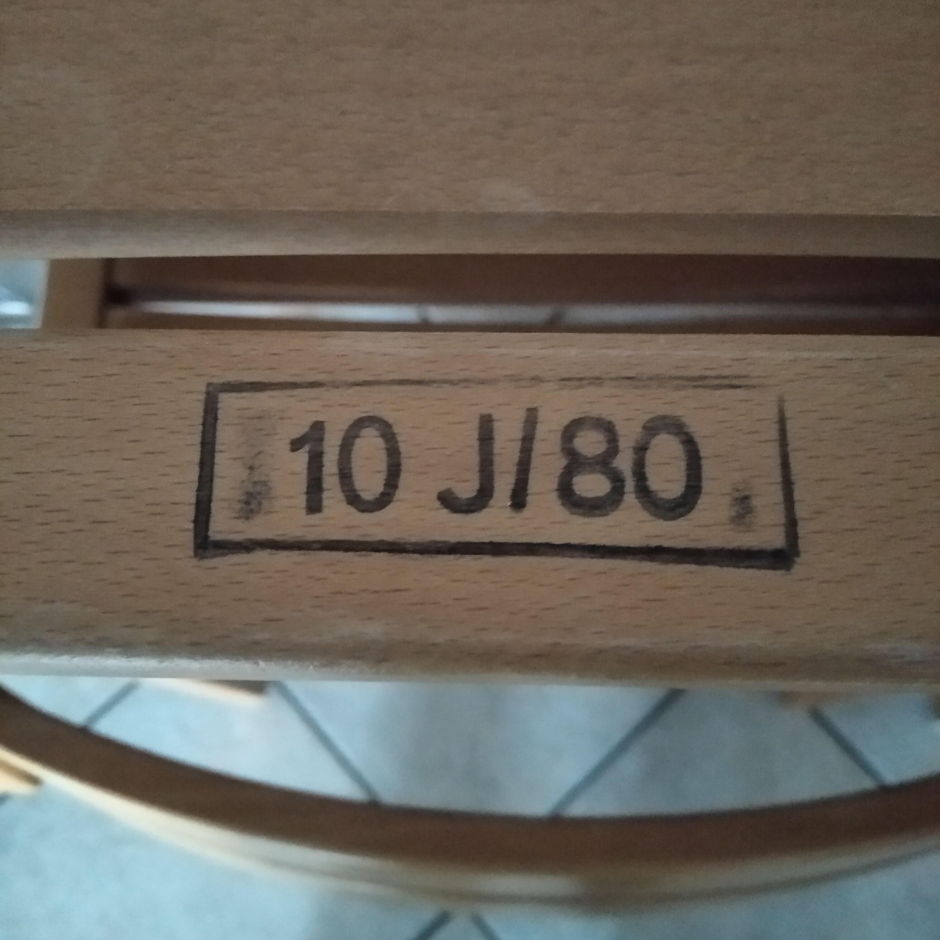 4 solid beech armchairs