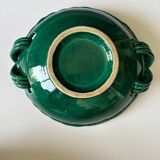 Green ceramic bowl signed Roy Yvon 1950 31cm