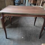 Solid wood side table brass console