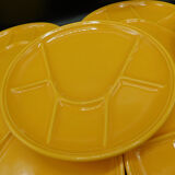 6 plates with Faïencerie Haute-Provence compartments