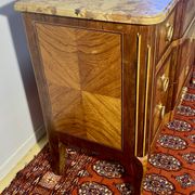 Chest of drawers Transition Style Louis XV marquetry and bronze