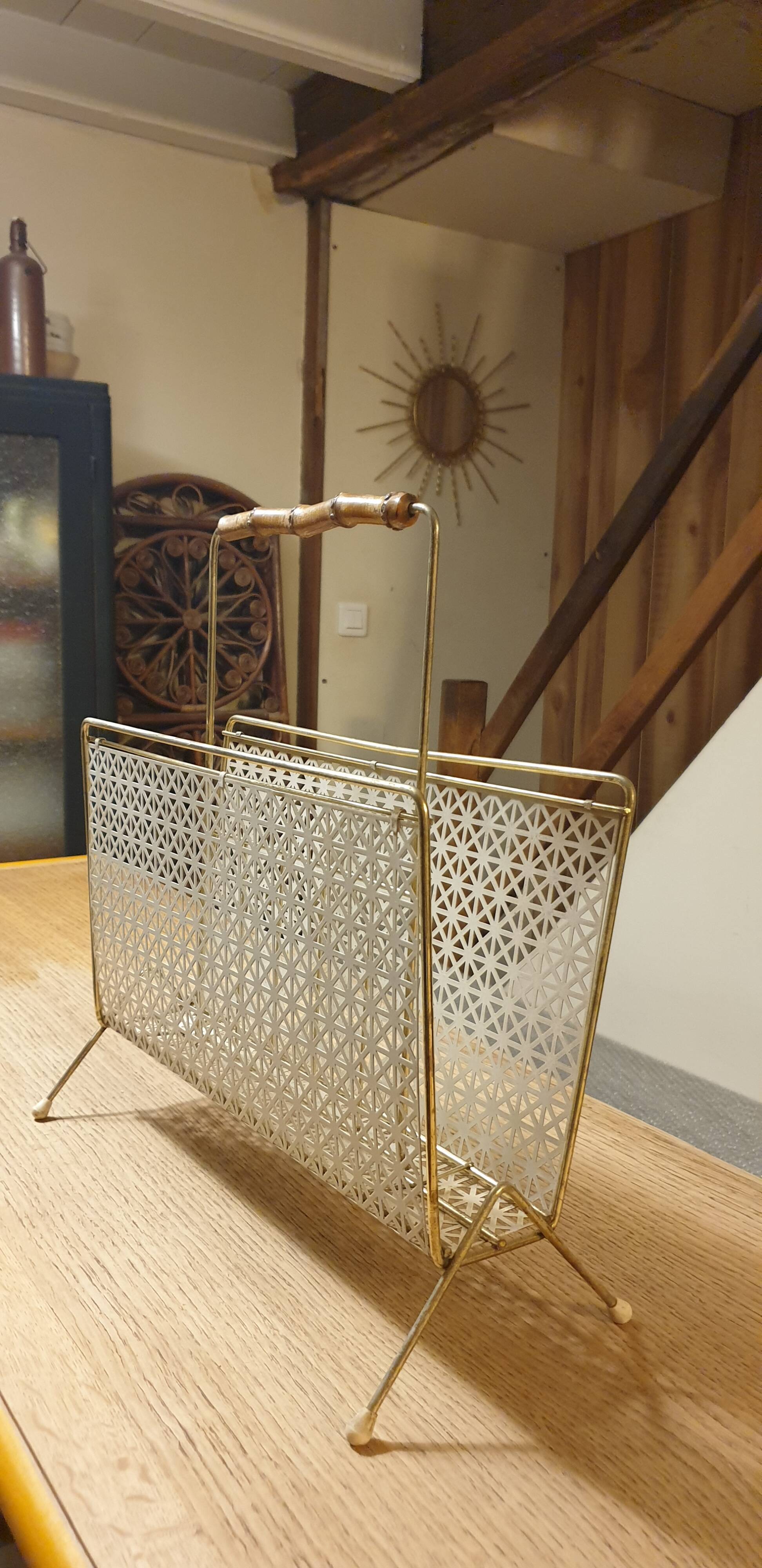 Perforated metal review door