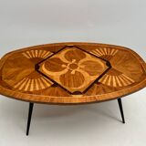 Oval coffee table imitation Galé 70s