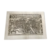 Old map of Paris 100X72