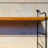String wooden and metal shelf