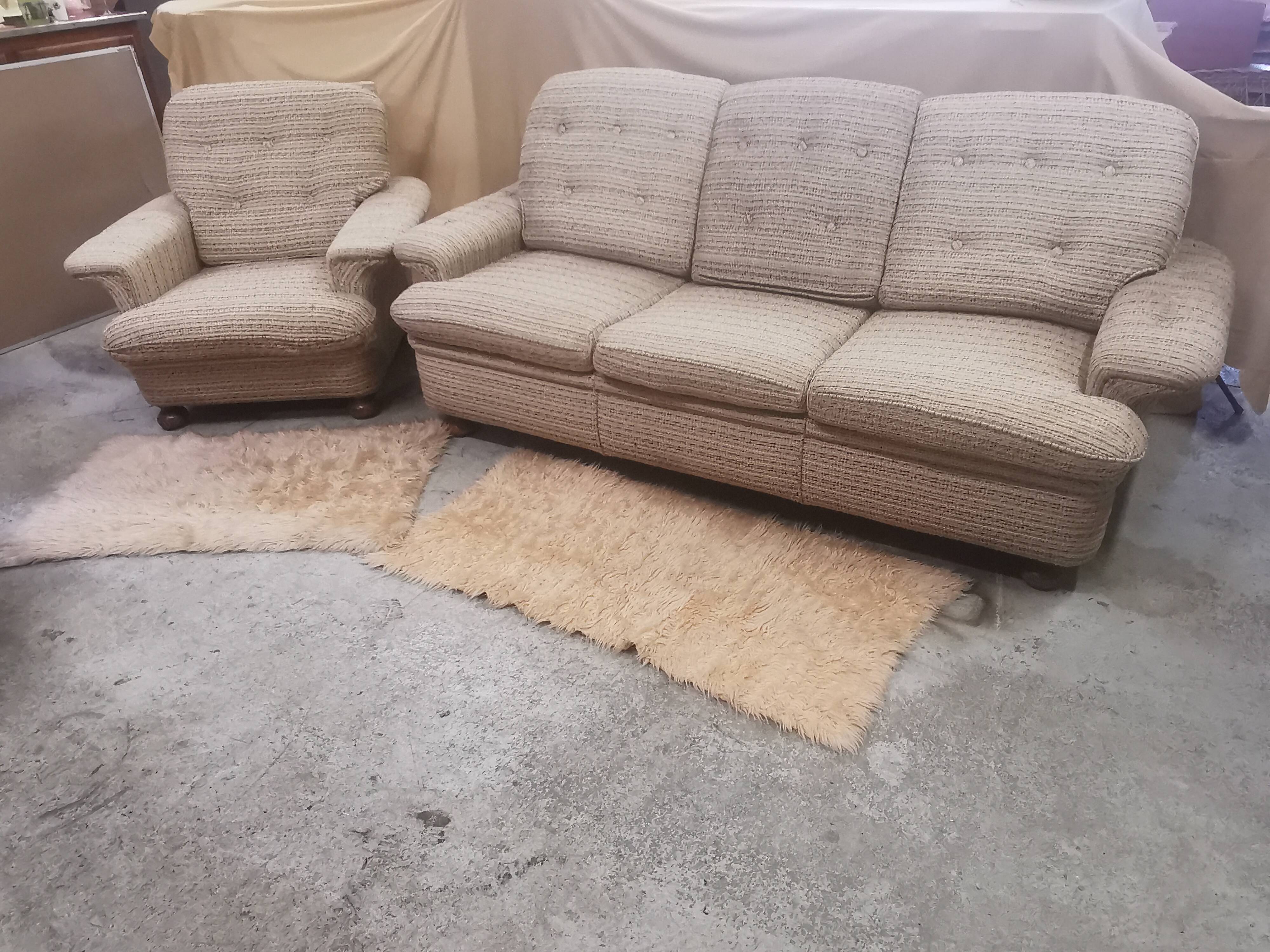 Sofa bed and armchair