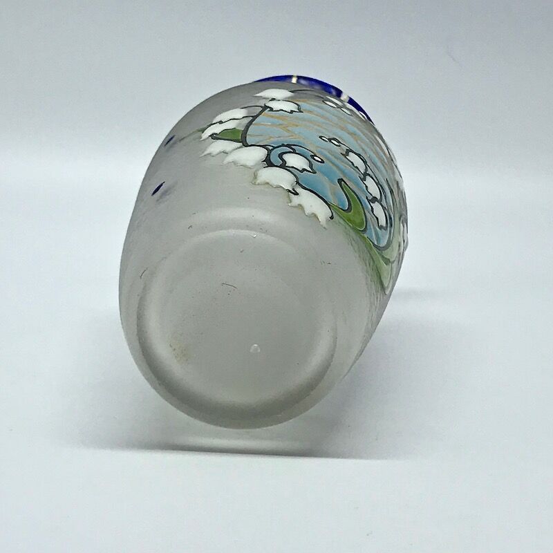 Legras vase with thrush