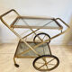 Vintage bar cart in brass and glass – 1960s