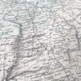 Auvergne Puy engraving map of dome wooden frame old plan of Clermont Ferrand
