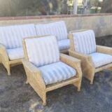Salon rotin Vintage