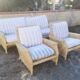 Vintage rattan lounge