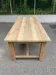 1970s stripped solid oak farmhouse dining table - 210cm