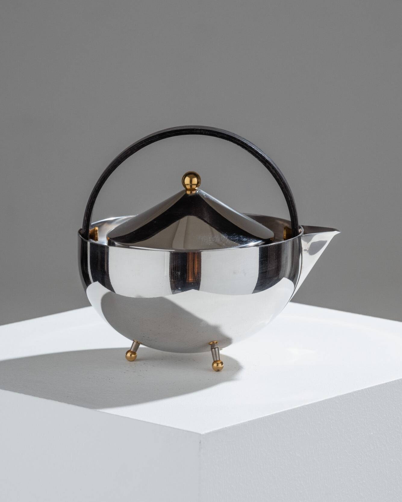 Bodum metal teapot, carsten jorgensen, 1980s