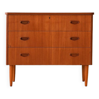 Vintage teak chest of drawers with 3 drawers