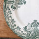 Series of 5 antique flat plates