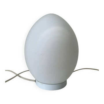 Vintage egg table lamp white glass Domec style egg