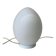 Vintage egg table lamp white glass Domec style egg