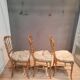 Set of 3 Napoleon III chairs in gilded wood