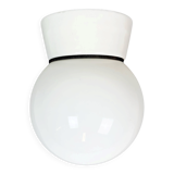 Lustre en porcelaine blanche vintage, années 1970