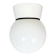 Vintage White Porcelain Ceiling Light, 1970s