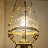 Neo-Louis XV style chandelier - Brass and blown glass