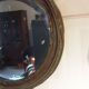 Old brass mirror