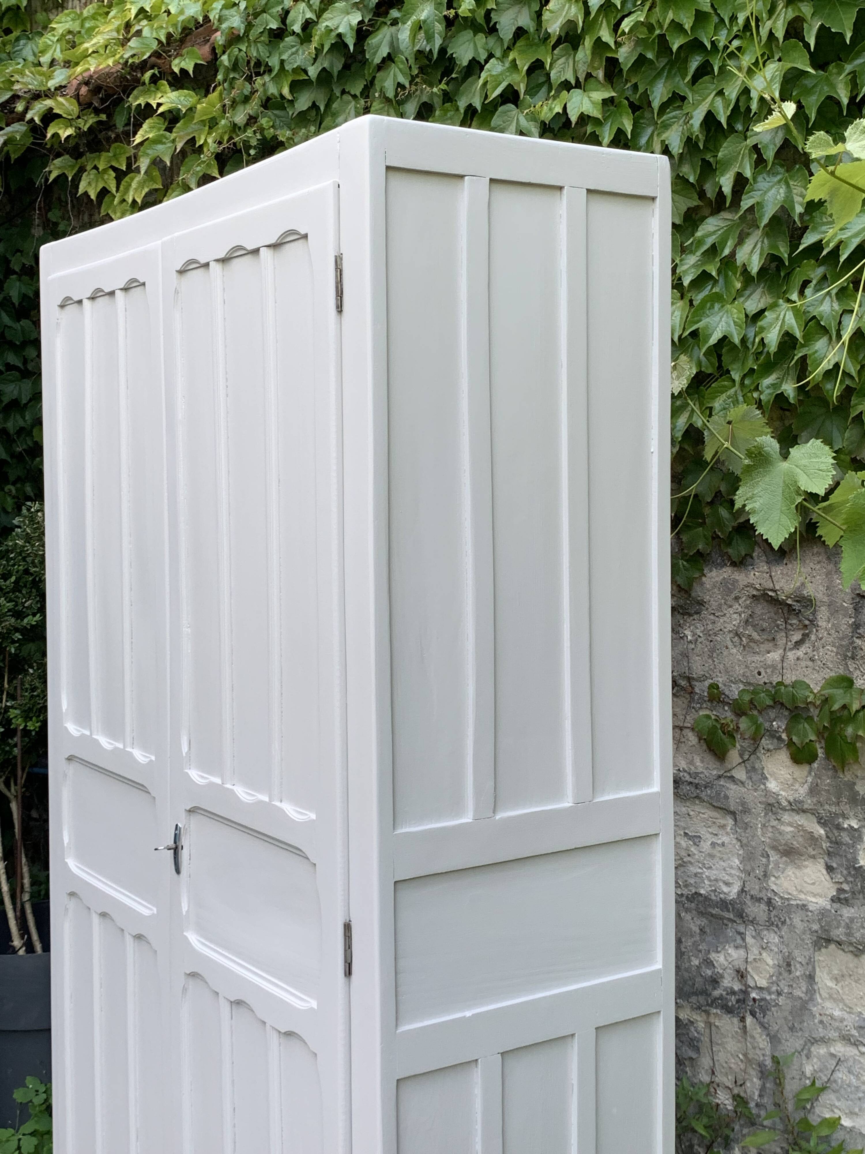 Antique Parisian paneled wardrobe, 1940