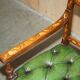 Chesterfield leather office chair with Dutch marquetry
