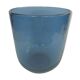 Vase en verre bleu